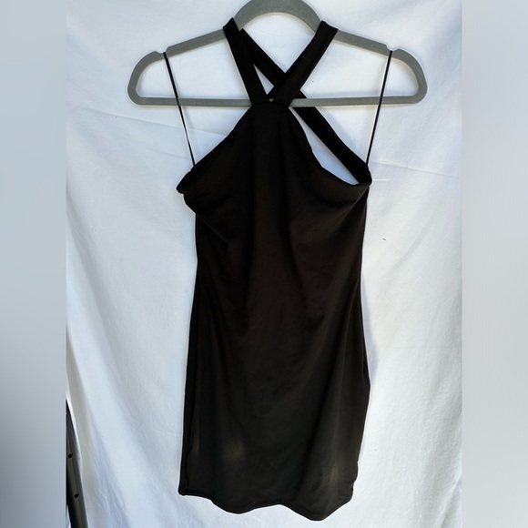NAKED WARDROBE Black Halter Mini Dress - Picture 2 of 6